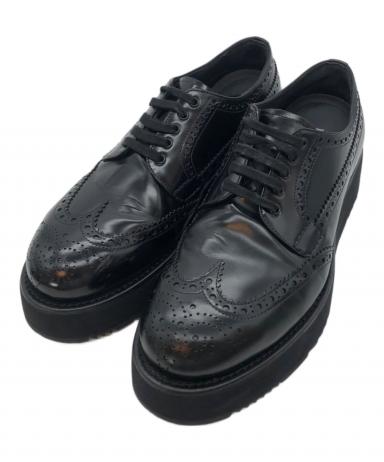 中古・古着通販】PRADA (プラダ) メダリオン ウィングチップ レザー