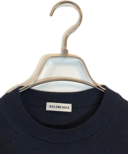 BALENCIAGA（バレンシアガ）BALENCIAGA (バレンシアガ) ロゴニット ネイビー サイズ:Sの古着・服飾アイテム