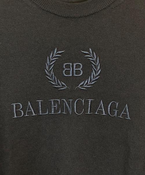BALENCIAGA（バレンシアガ）BALENCIAGA (バレンシアガ) ロゴニット ネイビー サイズ:Sの古着・服飾アイテム