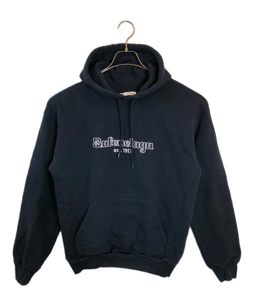 BALENCIAGA（バレンシアガ）BALENCIAGA (バレンシアガ) 刺繍パーカー ネイビー サイズ:XSの古着・服飾アイテム