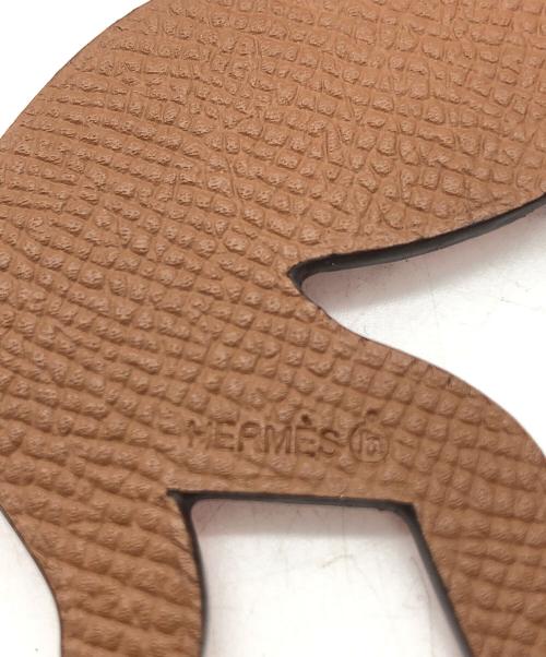 HERMES（エルメス）HERMES (エルメス) プティアッシュバッグチャームチャーム ブラウン×レッドの古着・服飾アイテム
