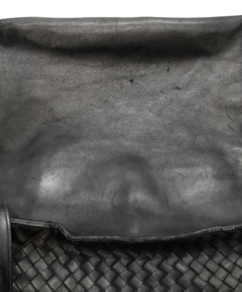 BOTTEGA VENETA（ボッテガベネタ）BOTTEGA VENETA (ボッテガベネタ) イントレチャートメッセンジャーバッグ ブラックの古着・服飾アイテム