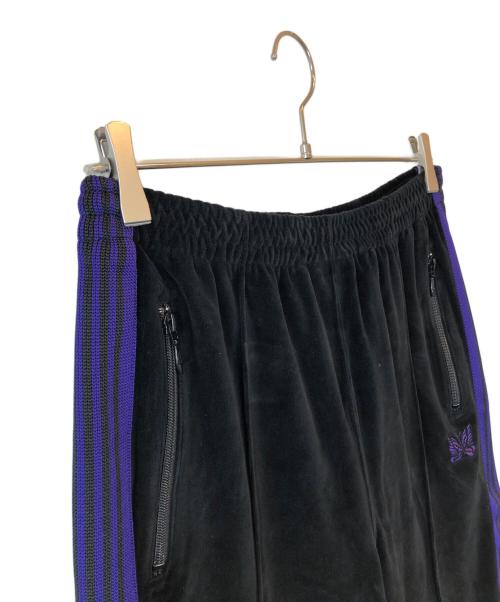 Needles（ニードルズ）Needles (ニードルズ) ベロアトラックパンツ ブラック×パープル サイズ:Mの古着・服飾アイテム