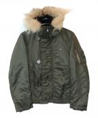 BURBERRY BLUE LABELバーバリーロンドンブルーレーベル）の古着「N-2Bジャケット」｜オリーブ