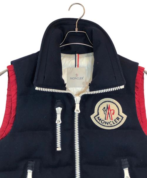 MONCLER（モンクレール）MONCLER (モンクレール) AMI Alexandre Mattiussi (アミアレクサンドルマテュッシ) BASTIEN グレンチェック ダウンベスト ネイビー サイズ:SIZE 1の古着・服飾アイテム