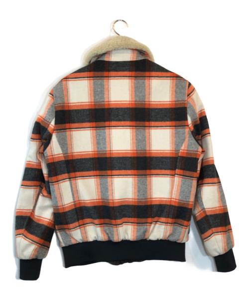 MOOSE KNUCKLES（ムース ナックルズ）MOOSE KNUCKLES (ムース ナックルズ) ELIOT RIVER JACKET  IN ORANGE GREY PLAID オレンジ サイズ:Mの古着・服飾アイテム