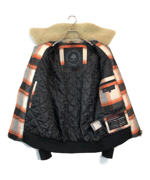 MOOSE KNUCKLES（ムース ナックルズ）MOOSE KNUCKLES (ムース ナックルズ) ELIOT RIVER JACKET  IN ORANGE GREY PLAID オレンジ サイズ:Mの古着・服飾アイテム