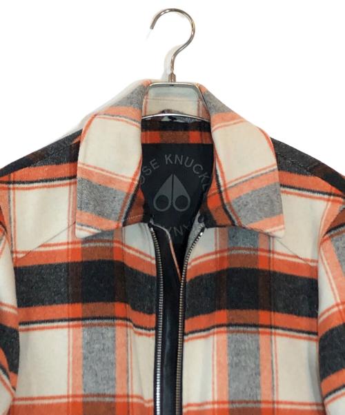 MOOSE KNUCKLES（ムース ナックルズ）MOOSE KNUCKLES (ムース ナックルズ) ELIOT RIVER JACKET  IN ORANGE GREY PLAID オレンジ サイズ:Mの古着・服飾アイテム