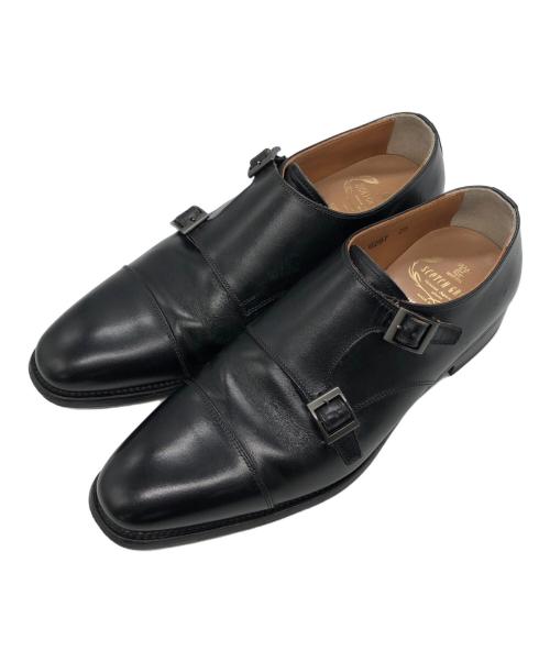 SCOTCH GRAIN（スコッチグレイン）SCOTCH GRAIN (スコッチグレイン) ダブルモンクストラップシューズ ブラック サイズ:25の古着・服飾アイテム