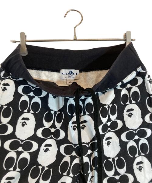 COACH（コーチ）COACH (コーチ) BAPE BY A BATHING APE (ベイプバイアベイシングエイプ) ハーフパンツ ホワイト×ブラック サイズ:Lの古着・服飾アイテム