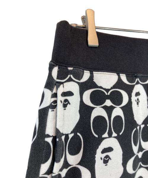 COACH（コーチ）COACH (コーチ) BAPE BY A BATHING APE (ベイプバイアベイシングエイプ) ハーフパンツ ホワイト×ブラック サイズ:Lの古着・服飾アイテム