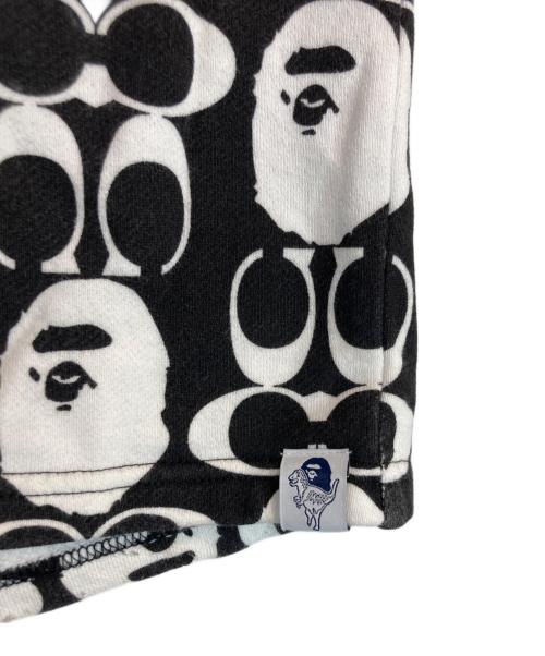 COACH（コーチ）COACH (コーチ) BAPE BY A BATHING APE (ベイプバイアベイシングエイプ) ハーフパンツ ホワイト×ブラック サイズ:Lの古着・服飾アイテム