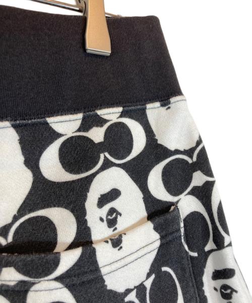 COACH（コーチ）COACH (コーチ) BAPE BY A BATHING APE (ベイプバイアベイシングエイプ) ハーフパンツ ホワイト×ブラック サイズ:Lの古着・服飾アイテム