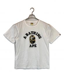 BAPE BY A BATHING APE（ベイプバイアベイシングエイプ）の古着「プリントTシャツ」｜ホワイト