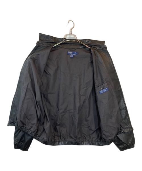 POLO RALPH LAUREN（ポロ・ラルフローレン）POLO RALPH LAUREN (ポロ・ラルフローレン) レザースイングトップ ブラック サイズ:XLの古着・服飾アイテム