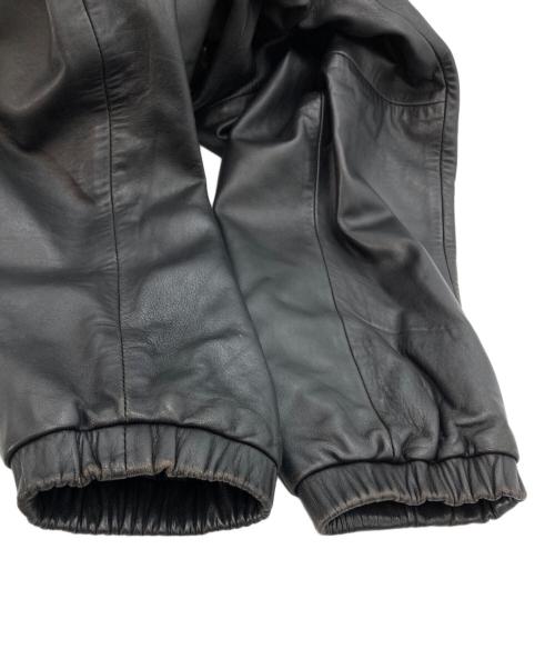 POLO RALPH LAUREN（ポロ・ラルフローレン）POLO RALPH LAUREN (ポロ・ラルフローレン) レザースイングトップ ブラック サイズ:XLの古着・服飾アイテム