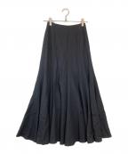 DRIES VAN NOTENドリスヴァンノッテン）の古着「ウールフレア ロングスカート」｜ブラック