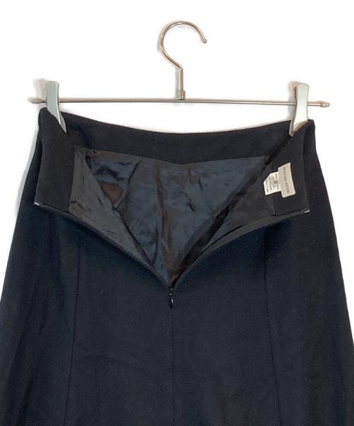 DRIES VAN NOTEN（ドリスヴァンノッテン）DRIES VAN NOTEN (ドリスヴァンノッテン) ウールフレア ロングスカート ブラック サイズ:SIZE 36の古着・服飾アイテム