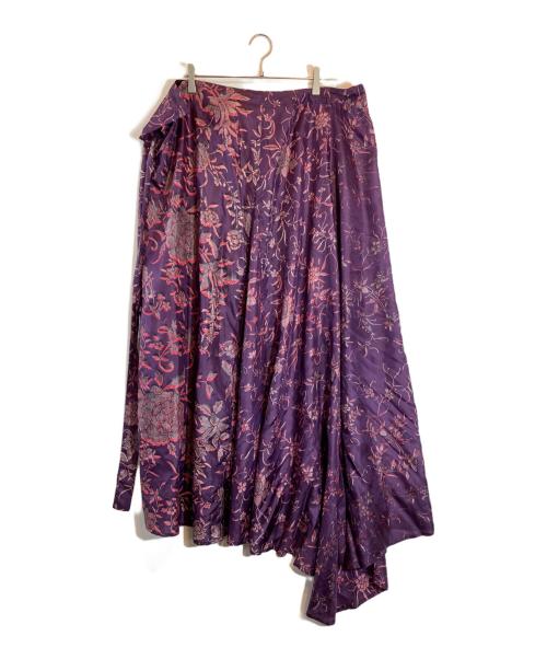 DRIES VAN NOTEN（ドリスヴァンノッテン）DRIES VAN NOTEN (ドリスヴァンノッテン) 花柄スカート パープル サイズ:36の古着・服飾アイテム