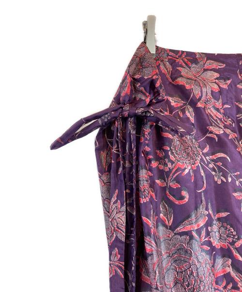 DRIES VAN NOTEN（ドリスヴァンノッテン）DRIES VAN NOTEN (ドリスヴァンノッテン) 花柄スカート パープル サイズ:36の古着・服飾アイテム