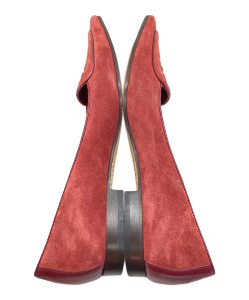 LOEWE（ロエベ）LOEWE (ロエベ) アナグラム スエード パンプス レッド サイズ:SIZE 23cmの古着・服飾アイテム