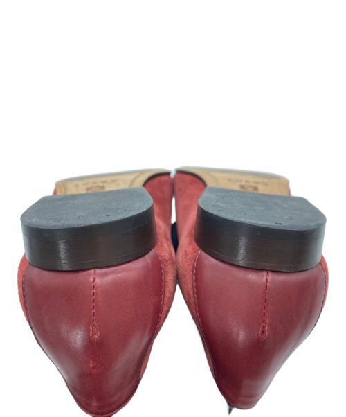 LOEWE（ロエベ）LOEWE (ロエベ) アナグラム スエード パンプス レッド サイズ:SIZE 23cmの古着・服飾アイテム