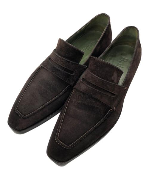 Berluti（ベルルッティ）Berluti (ベルルッティ) Andy Suede Leather Loafers ブラウン サイズ:SIZE 6 1/2の古着・服飾アイテム