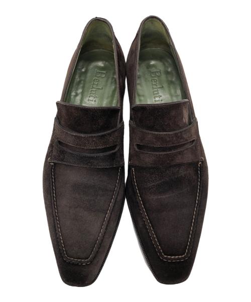 Berluti（ベルルッティ）Berluti (ベルルッティ) Andy Suede Leather Loafers ブラウン サイズ:SIZE 6 1/2の古着・服飾アイテム