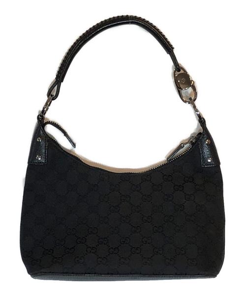GUCCI（グッチ）GUCCI (グッチ) GGキャンバス ワンショルダーバッグ ブラックの古着・服飾アイテム