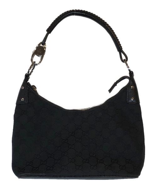 GUCCI（グッチ）GUCCI (グッチ) GGキャンバス ワンショルダーバッグ ブラックの古着・服飾アイテム