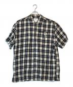 doubletダブレット）の古着「KEY PERSON EMBROIDERY SHIRT」｜ネイビー