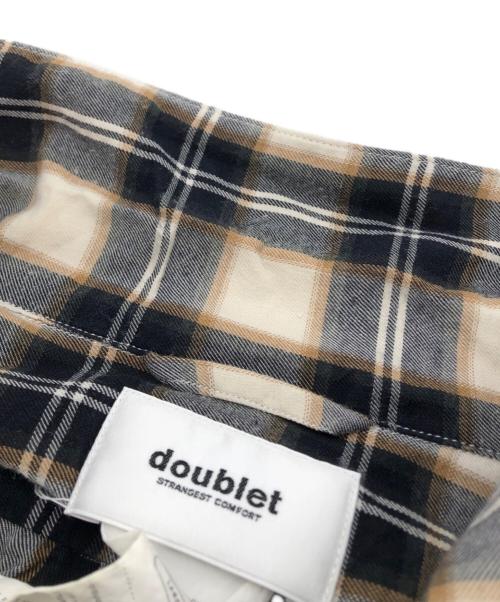 doublet（ダブレット）doublet (ダブレット) KEY PERSON EMBROIDERY SHIRT ネイビー サイズ:LARGEの古着・服飾アイテム