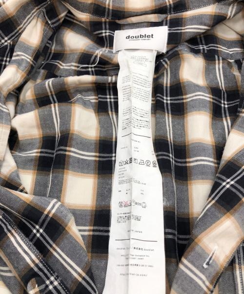 doublet（ダブレット）doublet (ダブレット) KEY PERSON EMBROIDERY SHIRT ネイビー サイズ:LARGEの古着・服飾アイテム