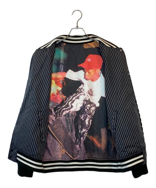 SUPREME（シュプリーム）SUPREME (シュプリーム) COMME des GARCONS SHIRT (コムデギャルソンシャツ) Reversible Varsity Baseball Jacket ブラック サイズ:Lの古着・服飾アイテム