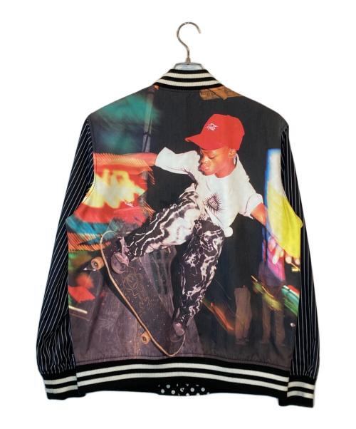 SUPREME（シュプリーム）SUPREME (シュプリーム) COMME des GARCONS SHIRT (コムデギャルソンシャツ) Reversible Varsity Baseball Jacket ブラック サイズ:Lの古着・服飾アイテム