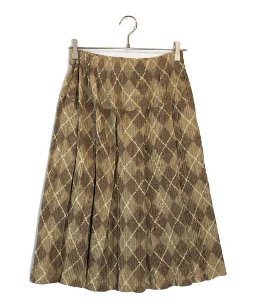 PLEATS PLEASE（プリーツプリーズ）PLEATS PLEASE (プリーツプリーズ) プリーツスカート ベージュ サイズ:SIZE 5の古着・服飾アイテム