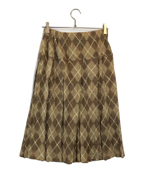 PLEATS PLEASE（プリーツプリーズ）PLEATS PLEASE (プリーツプリーズ) プリーツスカート ベージュ サイズ:SIZE 5の古着・服飾アイテム