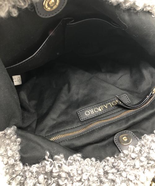 VIOLAd'ORO（ヴィオラドーロ）VIOLAd'ORO (ヴィオラドーロ) ELMO カルガンラムチェーン トートバッグ グレーの古着・服飾アイテム