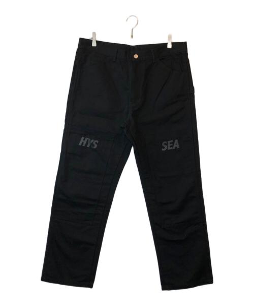 Hysteric Glamour（ヒステリックグラマー）Hysteric Glamour (ヒステリックグラマー) WIND AND SEA (ウィンダンシー) ペインターパンツ ブラック サイズ:XLの古着・服飾アイテム