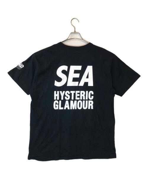 Hysteric Glamour（ヒステリックグラマー）Hysteric Glamour (ヒステリックグラマー) WIND AND SEA (ウィンダンシー) 半袖カットソー ブラック サイズ:XLの古着・服飾アイテム