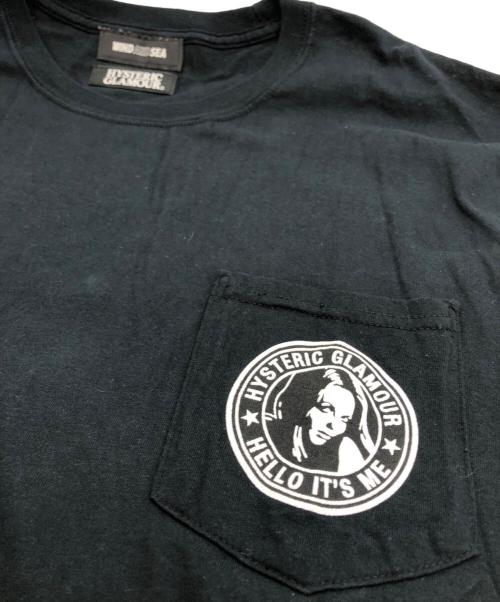 Hysteric Glamour（ヒステリックグラマー）Hysteric Glamour (ヒステリックグラマー) WIND AND SEA (ウィンダンシー) 半袖カットソー ブラック サイズ:XLの古着・服飾アイテム