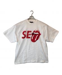 WIND AND SEA×THE ROLLING STONES（ウィンダンシー×ザ ローリングストーンズ）の古着「半袖Tシャツ」｜ホワイト