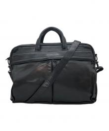 PORTER（ポーター）の古着「2WAYレザービジネスバッグ」｜ブラック