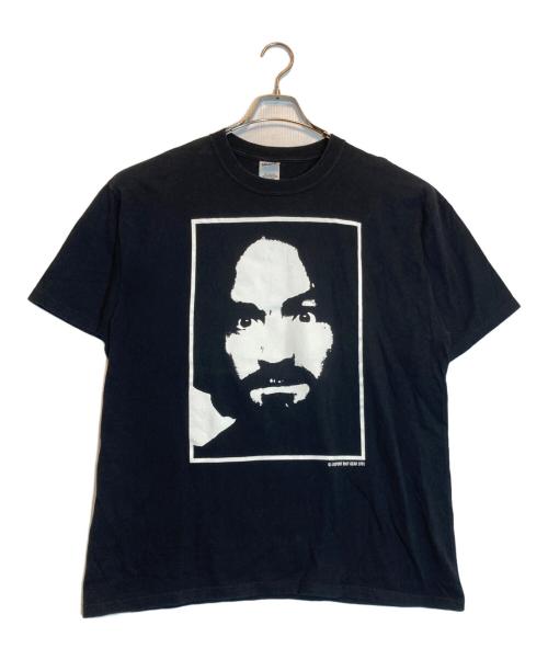 anvil（アンヴィル）anvil (アンヴィル) チャールズマンソンプリントTシャツ ブラック サイズ:XLの古着・服飾アイテム