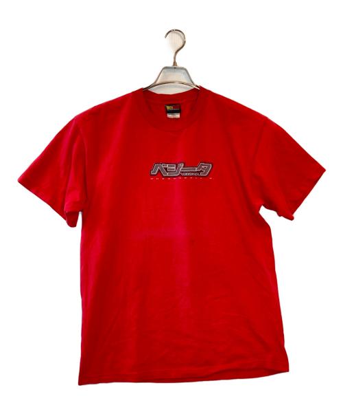 USED（ユーズド）USED (ユーズド) プリントTシャツ レッド サイズ:Lの古着・服飾アイテム