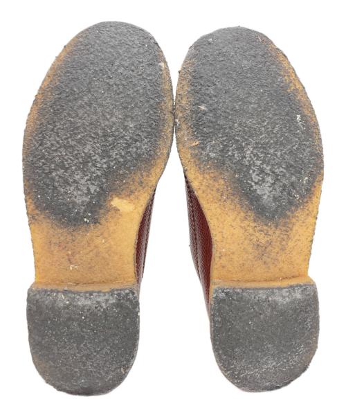 G.H.BASS（ジーエイチバス）G.H.BASS (ジーエイチバス) CASSIDY&SEPTIS シボ革モカシンシューズ ブラウン サイズ:38 1/2の古着・服飾アイテム