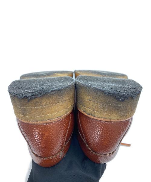 G.H.BASS（ジーエイチバス）G.H.BASS (ジーエイチバス) CASSIDY&SEPTIS シボ革モカシンシューズ ブラウン サイズ:38 1/2の古着・服飾アイテム