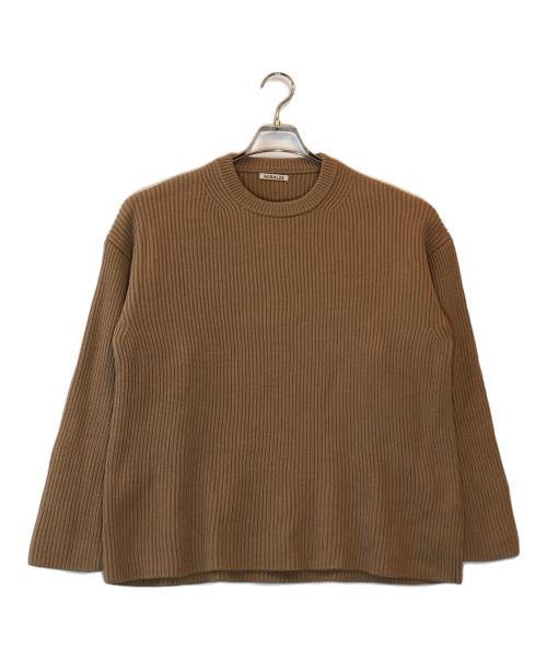 AURALEE（オーラリー）AURALEE (オーラリー) SUPER FINE WOOL RIB KINT ブラウン サイズ:３の古着・服飾アイテム