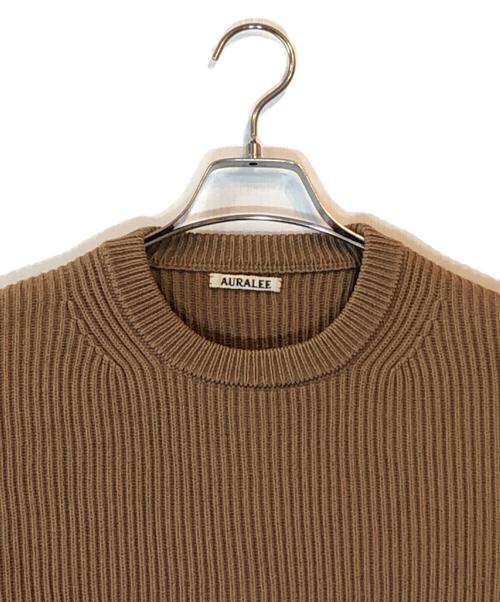 AURALEE（オーラリー）AURALEE (オーラリー) SUPER FINE WOOL RIB KINT ブラウン サイズ:３の古着・服飾アイテム