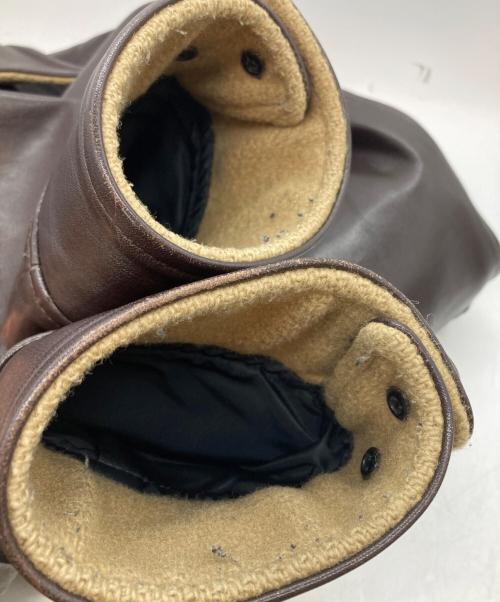 BY GLADHAND（バイグラッドハンド）BY GLADHAND (バイグラッドハンド) カウハイドレザーカーコート ブラウン サイズ:Mの古着・服飾アイテム